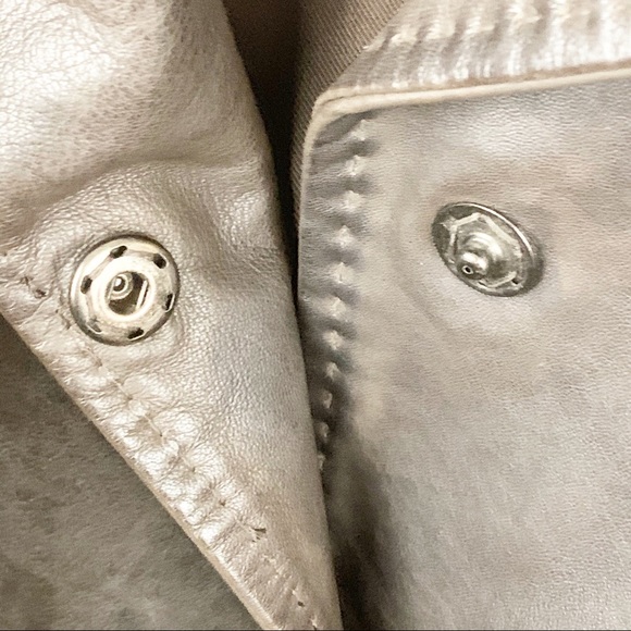 Elie Tahari Medium Chocolate Brown Lambs Leather Belted Jacket - Picture 5 of 7